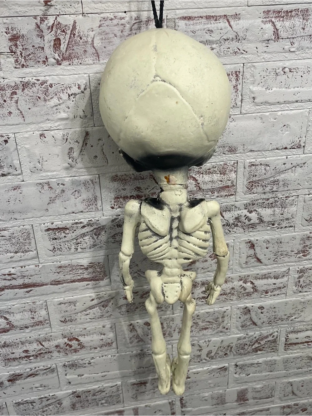 Vintage 2001 20” Latex Rubber Halloween Skeleton Figure Spooky Hanging Decor